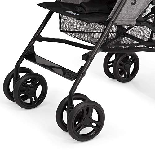 Jeep PowerGlyde Plus Stroller by Delta Children Lightweight Travel Stroller with Smoothest Ride, Aluminum Frame, 4-Position Recline, Extra Large Storage Basket, Grey - Image 6