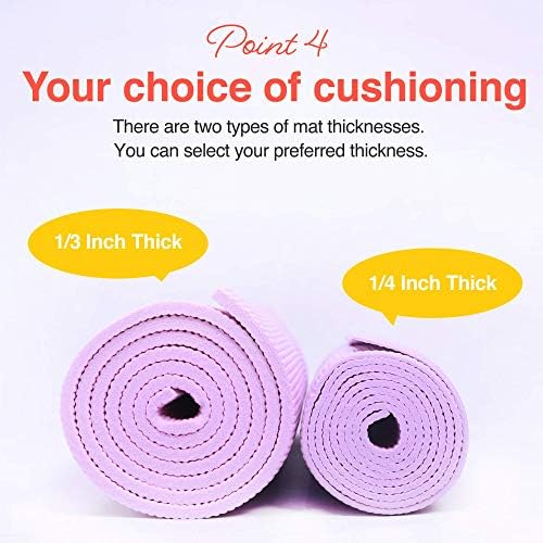 Yoga Mat with Carry Strap for Yoga Pilates Fitness and Floor Workout at Home and Gym Non-slip 9 colors - Image 4