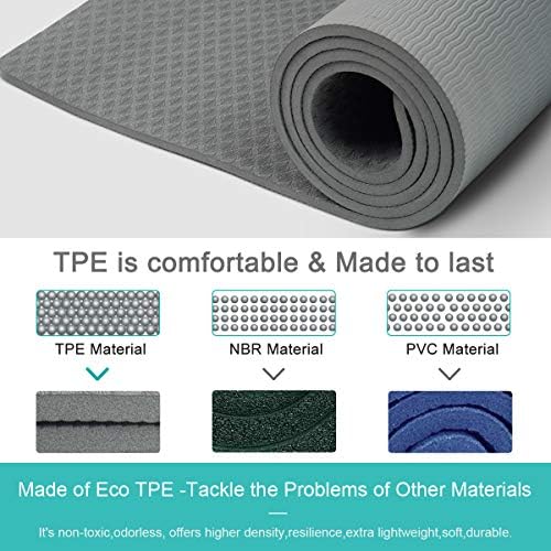 Extra Large Yoga Mat 72" x 26" - Non Slip Exercise Mat 8mm Thick Eco Friendly with Carrying Strap for Yoga, Pilates, Home Workouts & Floor Fitness - Image 5
