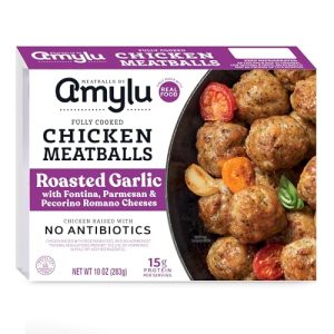 Amylu Roasted Garlic Chicken Meatballs, 10 OZ