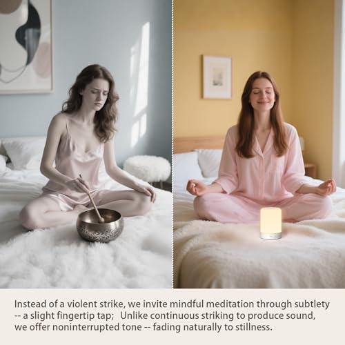 Quietbliss Tibetan Singing Bowl Machine – 9 Authentic Bowl Sounds with Adjustable Night Light for Meditation, Yoga, Chakra Healing, Stress Relief & Sleep Therapy, Timer, Portable & Touch Control - Image 5