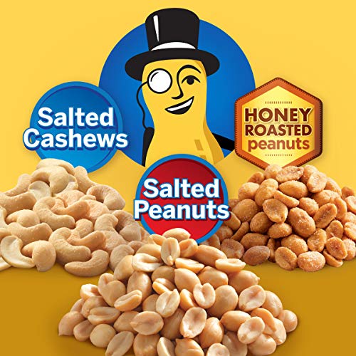 PLANTERS Variety Pack, Salted Cashews, Salted Peanuts & Honey Roasted Peanuts, On-the-Go Nut Snacks, Individually Packed Snacks, Mixed Nuts, Kosher, (36 Count) - Image 5