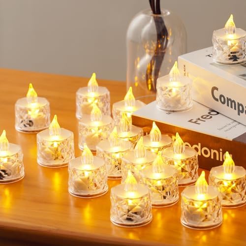12 Pack Flameless LED Tea Lights Candles Battery Operated, Safe Flickering Lights for Yoga/Home/Wedding Decor, Holiday Gifts & Romantic Ambiance Decorate (1.5" 1.9") - Image 3