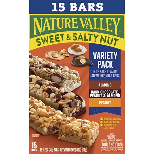 Nature Valley Sweet and Salty Nut Granola Bars, Variety Pack, 15 Bars, 18 oz - Image 4