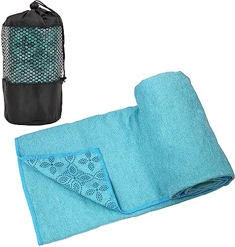 Yoga Towels, Non Slip Hot Yoga Mat Towel with Grip Dots,Super-Absorbent Soft Microfiber Yoga Blanket for Pilates, Fitness and Workout 72inch x 24inch