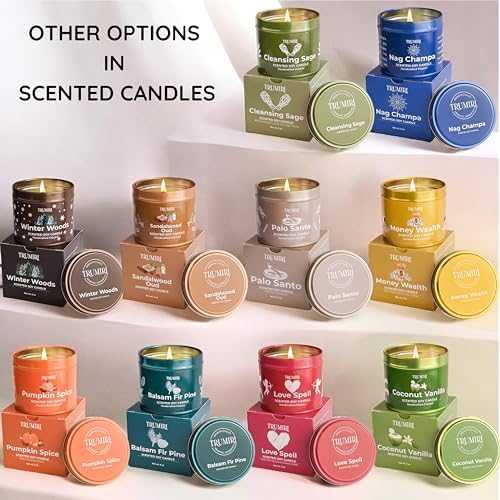 Money Wealth - Crystal Candles for Home Scented - 5oz Soy Wax Natural Clean Organic Non Toxic with Essential Oils - for Real Cash Luck Manifestation Aromatherapy Gift Bathroom - Long Lasting Candel - Image 3