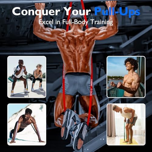FitBeast Resistance Bands Set, 6 Different Levels, Pull Up Assist Bands for Strength Training, Crossfit, Powerlifting, Muscle Toning, Yoga, Mobility Exercises, Rehabilitation, Full-Body Workout - Image 3