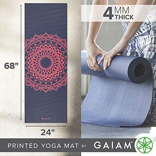 Gaiam Print Yoga Mat, Non Slip Exercise & Fitness Mat for All Types of Yoga, Pilates & Floor Exercises - Image 3