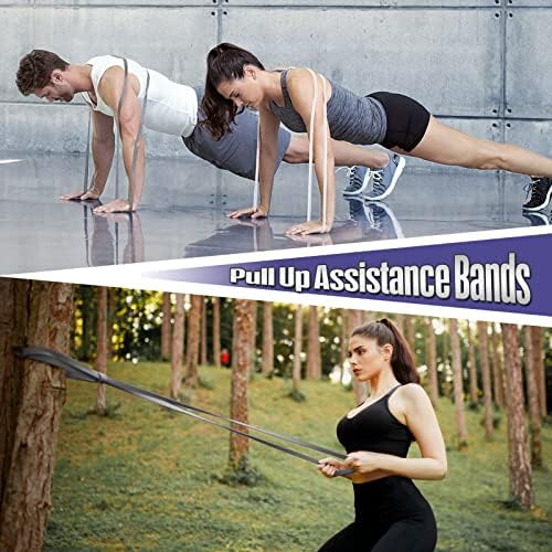 Resistance Band Pull Up Assistance Bands,Set of 5 Resistance Heavy Duty Exercise Stretch Fitness Bands for Stretching Power Lifting Workout Training with Instruction Guide - Image 6