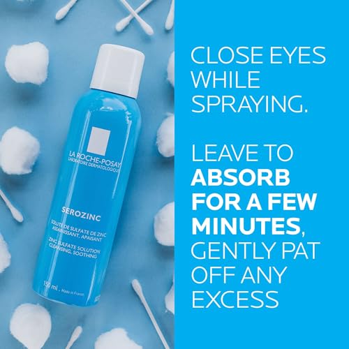 La Roche-Posay Serozinc Face Toner for Oily Skin with Zinc, Mattifying Face Spray and Acne Prone Skin Toner to Reduce Shine for Oil Control, Alcohol Free Face Mist, 5 Fl Oz (Pack of 1) - Image 4