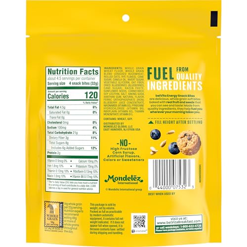 belVita Energy Snack Bites, Blueberry and Sunflower Seed, 5 oz - Image 3