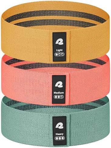 Retrospec Engage Booty Bands Resistance Band Set for Working Out & Exercise - Lightweight & Portable for Men & Women