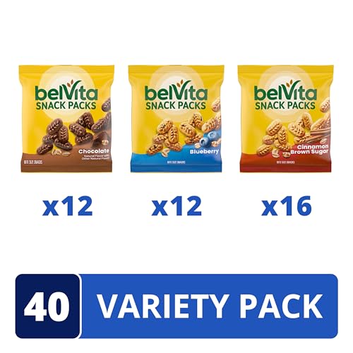 belVita Bites Breakfast Biscuits Variety Pack, 3 Flavors, School Snacks, 40 Snack Packs - Image 4