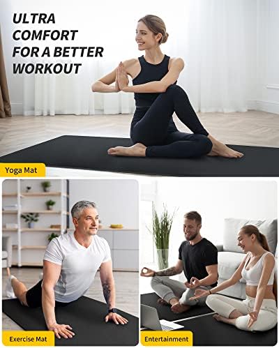 CAMBIVO Yoga Mat for Women and Men, Extra Long and Wide Exercise Mat(72"x48"/84"x30"), Large Non Slip Workout Mat for Yoga, Pilates, Fitness, Barefoot Workouts, Home Gym Studio - Image 5