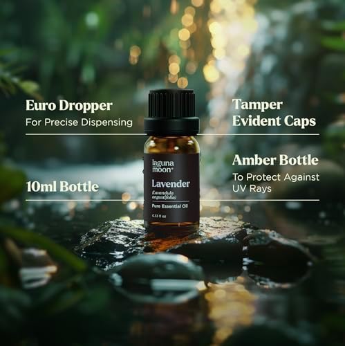 Lagunamoon Essential Oils Set - Top 6 Blends for Diffusers, Home Care, Candle Making Scents, Fragrance, Aromatherapy, Humidifiers, Gifts - Peppermint, Tea Tree, Lavender, Eucalyptus, Orange (10mL) - Image 5
