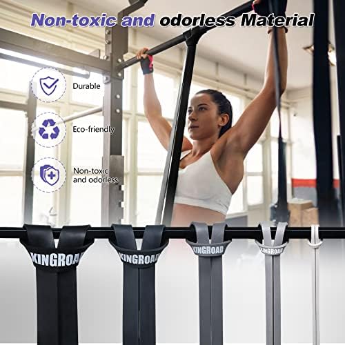 Resistance Band Pull Up Assistance Bands,Set of 5 Resistance Heavy Duty Exercise Stretch Fitness Bands for Stretching Power Lifting Workout Training with Instruction Guide - Image 5