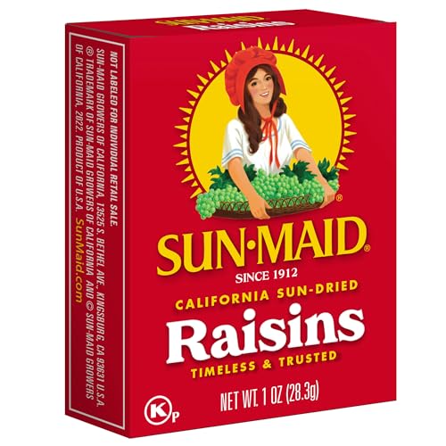Sun-Maid California Sun-Dried Raisins - (6 Pack) 1 oz Snack-Size Box - Dried Fruit Snack - For Lunches, Back to School Snacks, and Natural Sweeteners - Image 6