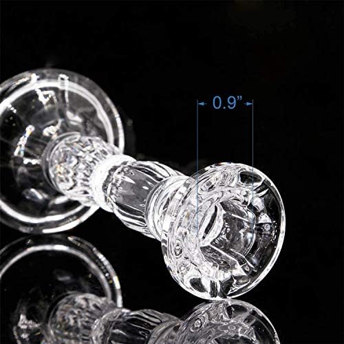 3Pack Glass Candle Stick Holders - Clear Crystal Taper Candles Holder– Table Centerpieces for Buring Candles, Led Taper Candle,Party and Wedding Decoration(4,6,8inches Tall) - Image 5