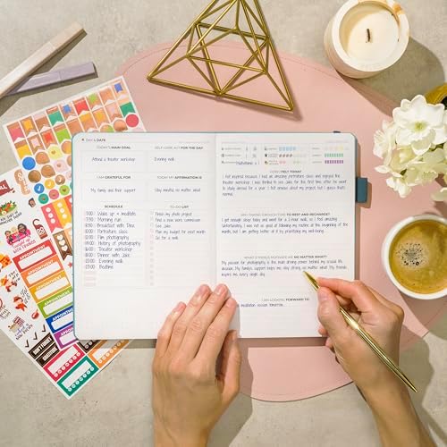 Clever Fox Self-Care Journal – Daily Reflection Notebook – Mental Health & Personal Development Planner, Meditation & Mood Log, A5 (Aquamarine) - Image 6