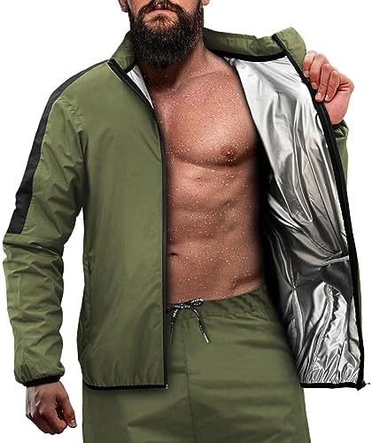 RDX Sauna Suit Full Body Heat Sweat Suit, REACH OEKO TEX 100 CERTIFIED, Anti Rip Long Sleeve Tracksuit Top Bottom