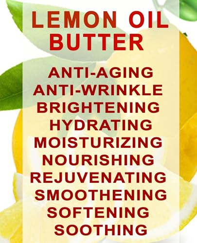 Botanical Beauty LEMON OIL BUTTER 100% Natural Pure VIRGIN UNREFINED RAW Cold Pressed. Lemon essential Oil, Shea Nut Butter Butyrospermum Parkii for Face, Skin, Body, Hair, Nails (4 Fl Oz) - Image 5