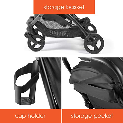 Summer Infant 3Dpac CS Compact Stroller, Black – Car Seat Adaptable Baby Lightweight Stroller with Convenient One-Hand Fold, Reclining Seat and Extra-Large Canopy - Image 5