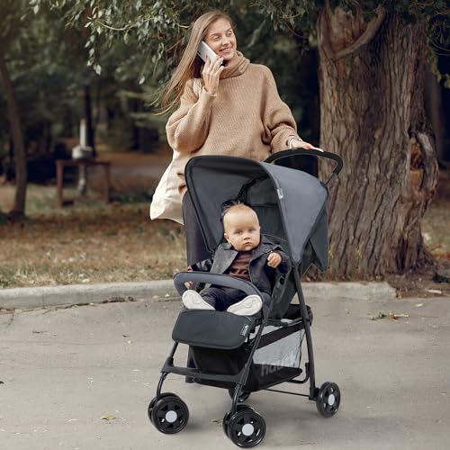 hauck Lightweight and Compact Travel Baby/Toddler Foldable Stroller, Sport, Charcoal/Stone - Image 4