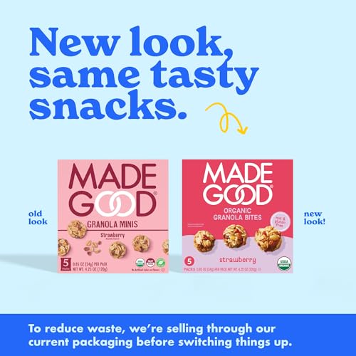 MadeGood Organic Strawberry Granola Bites, 5ct x 0.85oz - Image 4
