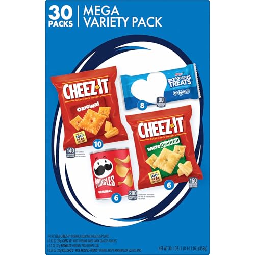 Kellogg's Cheez-It, Pringles & Rice Krispies Treats Snacks Mega Variety Pack, 30.1oz Box (30 Count) - Image 4
