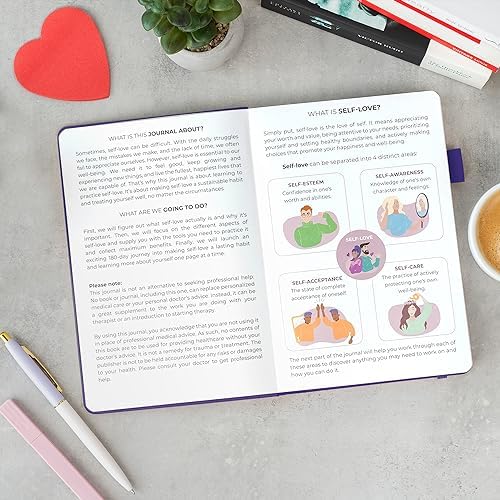 Clever Fox Self-love Journal – Guided Self-Discovery Log for Self-care, Reflection & Self-help, Mental Health, Gratitude & Mindfulness (Purple) - Image 2