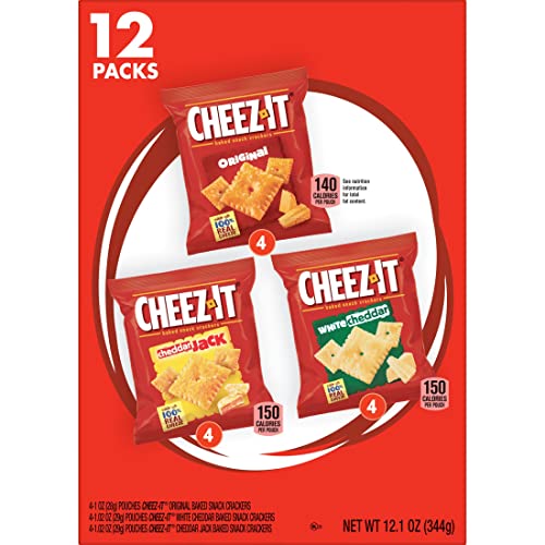 Cheez-It Cheese Crackers, Baked Snack Crackers, Lunch Snacks, Variety Pack, 12.1oz Box (12 Packs) - Image 8