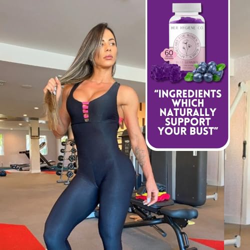 Her Hygiene Co. Chest Support Gummies for Women, Wellness & Confidence, Natural Herbal Blend, Multivitamin for Curves, Fitness Workout Supplement, Vegan & Non-GMO, Berry Flavor, 60 Count - Image 2