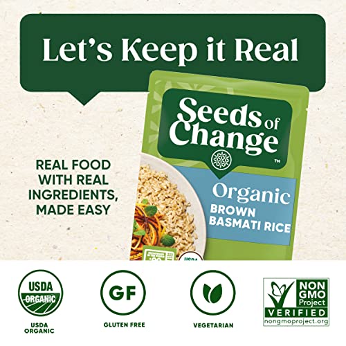 SEEDS OF CHANGE Organic Rice Variety Pack Quinoa and Brown Rice with Garlic & Whole Grain Brown Basmati Rice 8.5 oz. (Pack of 6) - Image 6