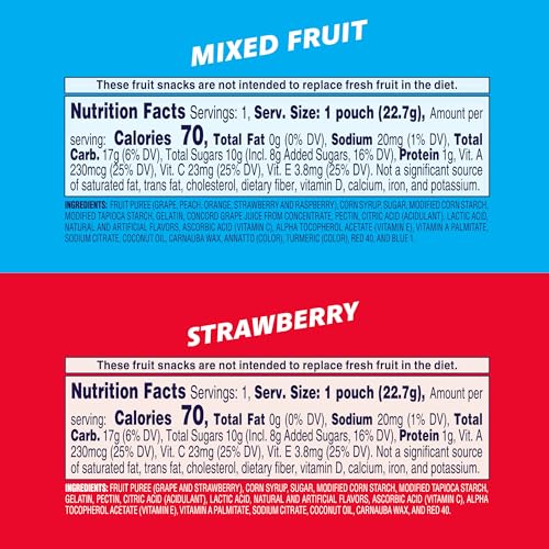 Welch's Fruit Snacks, Mixed Fruit & Strawberry Snack Box, Gluten Free, 0.8oz Snack Packs (Pack of 60) - Image 2
