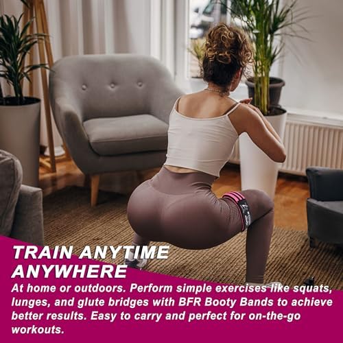 BFR Occlusion Bands for Women Glutes,Blood Flow Restriction Bands for Legs, Butt & Hip Building, Workouts, Best Fabric Resistance Bands for Squat Butt & Thigh - Image 4