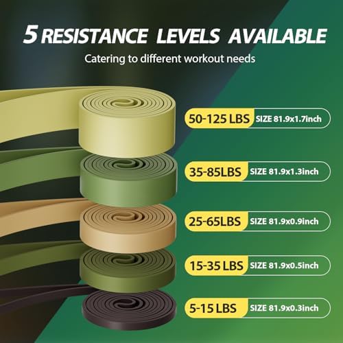 LEEKEY Resistance Bands, Exercise Bands with Handles,Pull Up Assist Bands - Bands for Working Out,Band for Men and Women Fitness Training, Physical Therapy,Home Workouts - Image 5
