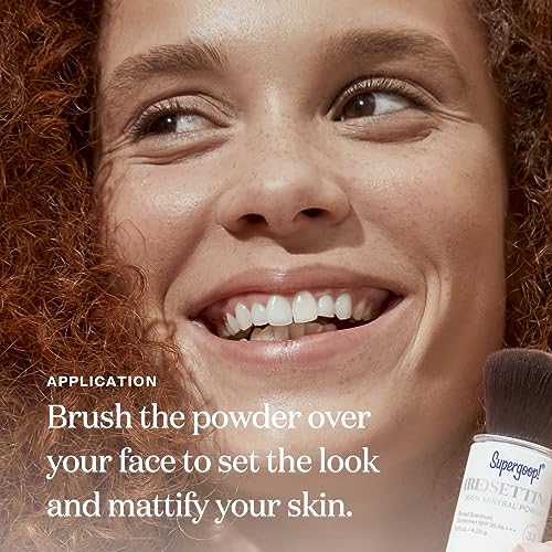Supergoop! (Re) setting Mineral Powder, Translucent - 0.15 oz - Makeup Setting Powder + Broad Spectrum SPF 35 PA+++ Sunscreen - With Ceramides, Olive Glycerides & Coated Silica Spheres - Image 4