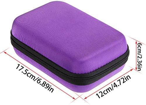 Hipiwe Hard Shell Essential Oil Carrying Case Holds 12 Bottles (Can hold 5ml, 10ml, &10ml Rollers) Travel Size Essential Oils Bag Organizer Perfect for Essential Oils Bottle (Purple) - Image 3