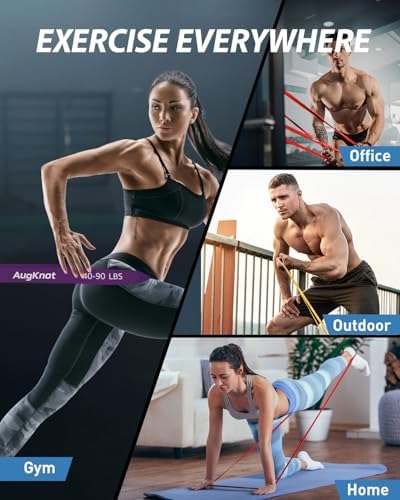 Resistance Bands for Working Out: 5-Levels Exercise Bands Set - Pull Up Assistance Elastic Silicone - Physical Therapy/Stretching/Training - Home Gym for Women&Men - Image 5