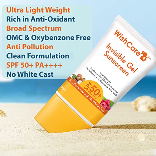 Invisible Gel Sunscreen SPF 50+ PA++++ For Oily and Dry skin - Light Weight Oil Free Gel Sunscreen 50g - Image 2