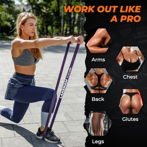 Resistance Bands Set, Exercise Workout Pull Up Assistance Bands with 6 Resistance Levels, Muscle Training Straps for Fitness, Working Out, Body Stretching, Physical Therapy, More - Image 4