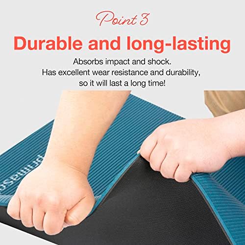 Yoga Mat Eco-Friendly Material 1/2 inch Non-Slip Yoga Pilates Fitness at Home & Gym 4 Colors with Carrying Case & Strap - Image 4