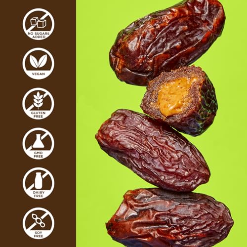 Realsy Almond Butter Filled Medjool Dates, Organic Dates with No Sugar Added, Gluten-Free, Vegan, Good Source of Fiber, Low Glycemic Index, All Natural Healthy Snack, (10 Pack) - Image 4