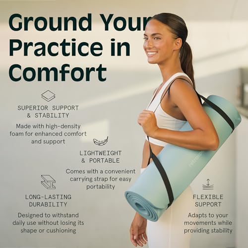 Retrospec Solana Yoga Mat 1/2" Thick w/Nylon Strap for Men & Women - Non Slip Exercise Mat for Yoga, Pilates, Stretching, Floor & Fitness Workouts - Image 4