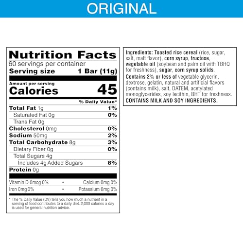 Rice Krispies Treats Crispy Mini Marshmallow Squares, Trick-or-Treat Snacks, Halloween Pack, Original, 23.2oz Box (60 Bars) - Image 4