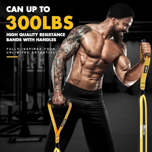 Resistance Bands, Heavy Duty Pull Up Resistance Band with Door Anchor, Handles, Exercise Bands for Working Out Men&Women, Ideal for Pull Up, Muscle Training, Physical Therapy, and Home Workouts - Image 2