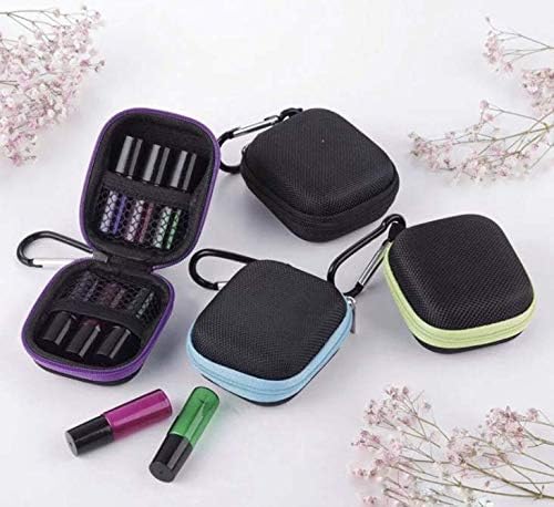 3Pcs Portable Essential Oil Carrying Case Mini Travel Size Essential Oils Storage Bag Organizer Hard Shell Case Holds 6 Bottles(Can hold 1ML 2ML 3ML 5ML Roller Bottle)-Great for Travel - Image 2