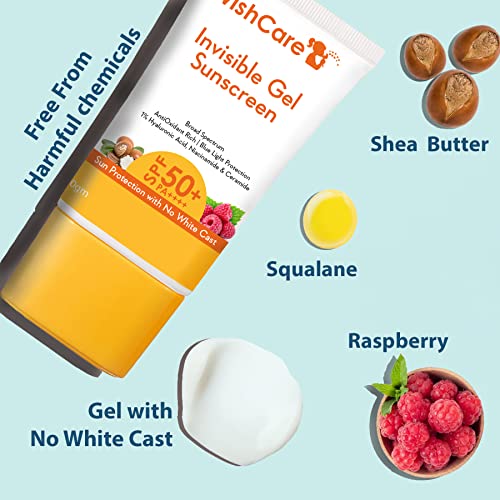Invisible Gel Sunscreen SPF 50+ PA++++ For Oily and Dry skin - Light Weight Oil Free Gel Sunscreen 50g - Image 3