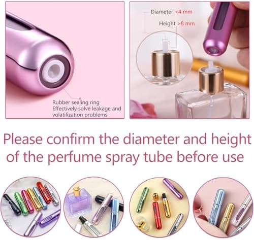 Portable Mini Refillable Perfume Atomizer Bottle, Travel Size Refillable Perfume Refill Bottle - Perfume Atomizer Refillables, Scent Pump Case, Small Perfume Spray 4 Pcs Pack of 5 ml - Image 6