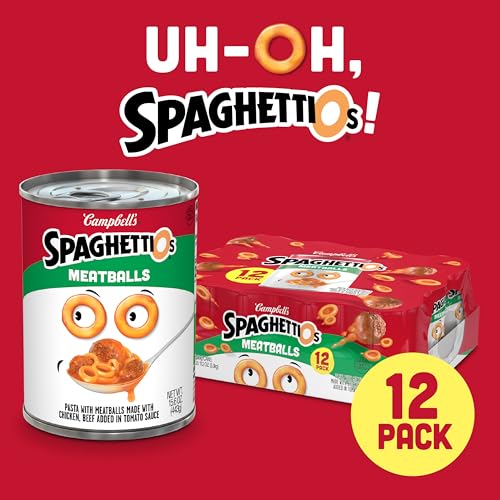 SpaghettiOs Canned Pasta with Meatballs, Healthy Snack for Kids and Adults, 15.6 OZ Can (Pack of 12) - Image 4